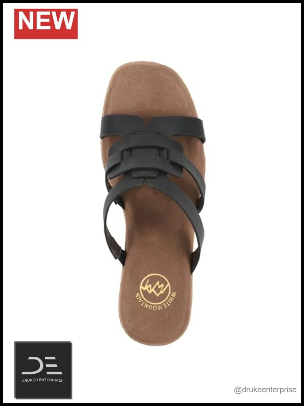 Platform Sandals Block Heel Cork Insole PU Square Toe Buckle
